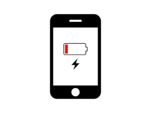 バッテリー充電切れの画面